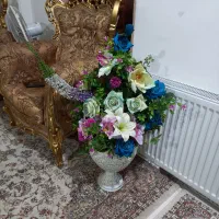 گلدان با گل مصنوعی خارجی