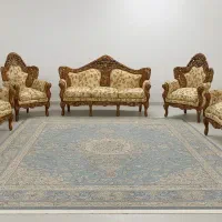 ست مبل استیل ۹ نفره به + سرویس نهار خوری ۱۰ نفره