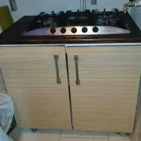 گاز ۵ شعله رومیزی با کابینت