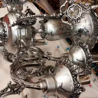 یک عدد لوستر تمام برنز ده شعله نو با طراحی زیبا|لوستر و چراغ آویز|همدان, |دیوار