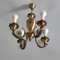 لوستر برنز اصل قدیمی|لوستر و چراغ آویز|ماهیدشت, |دیوار