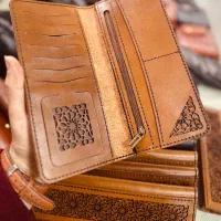 کیف پول چرم طبیعی گاوی تخفیف مناسبت روز زن/مادر|کیف، کفش، کمربند|اصفهان, فجر|دیوار