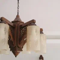 ۲عدد لوستر ۶شعله با دیوار کوب|لوستر و چراغ آویز|نوشهر, |دیوار