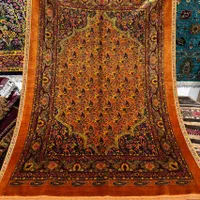 فرش دستبافت تمام ابریشم ۳متری زمینه طلایی|فرش|اصفهان, آفاران|دیوار