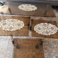 جلو مبلی و میز عسلی شیشه ای