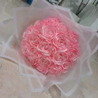 دسته گل روبانی