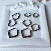 گوشواره ژوپینگ رنگ ثابت نقره ای