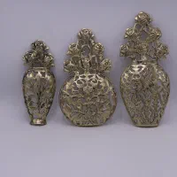 دیوار کوب برنجی طرح گل