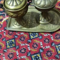 سینی وقندان وچراغ فتیله ای