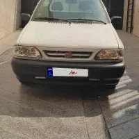 پراید وانت سفید با باربند