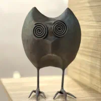 دکوری جغد فلزی مجسمه