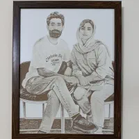 حکاکی چهره روی چوب ( ام دی اف سه میل)