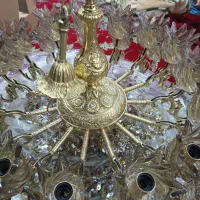 لوستر 30شعله 15شاخه تمام برنزی|لوستر و چراغ آویز|قدس, شهر‌قدس|دیوار