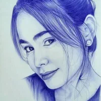 سفارش نقاشی با خودکار آبی|تابلو، نقاشی، عکس|اصفهان, بوستان ناژوان|دیوار