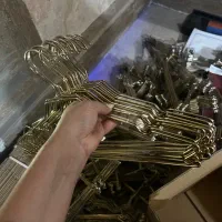 چوبکار استیل طلایی و دو گیره