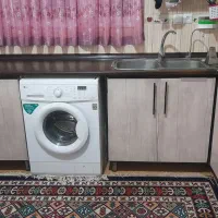 کابینت فلز  کامل آشپزخانه،  به همراه هود و سینک|آب‌چکان و نظم‌دهنده ظروف|بیرجند, |دیوار