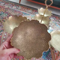 سرویس پذیرایی برنجی هندی.کاملا نو|ظروف سرو و پذیرایی|گنبد کاووس, |دیوار