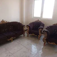 مبل کامل ۷ نفره و تخت دونفره با تشک سالم