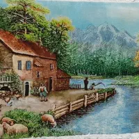 تابلو فرش دستباف منظره