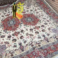 فرش جفت۶متر کریمی۳۰رج اصل آذرشهر (اقساطبدون بهره)