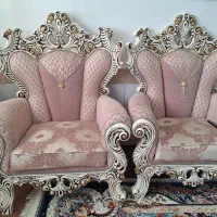 مبل و ناهار خوری سلطنتی همراه جلو مبلی و عسلی