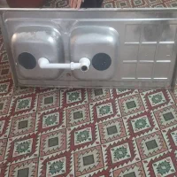 سینک ظرفشویی دو لنگه اخوان جنس ضخیم به همراه سیفون|مصالح و تجهیزات ساختمان|تهران, عبدل‌آباد|دیوار