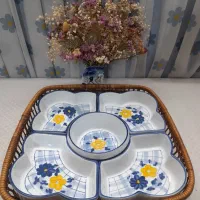 آجیل خوری و  ظروف قدیمی    گل پنبه