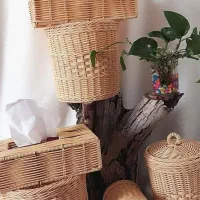 انواع سبد های حصیری دست ساز|صنایع دستی و سایر لوازم تزئینی|سبزوار, غرب نیروگاه|دیوار