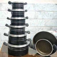 سرویس قابلمه تفلون گرانیت زنبوری۱۴ پارچه و ۷ پارچه|ظروف پخت‌وپز|اصفهان, سرچشمه|دیوار