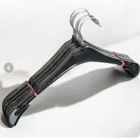 چوبکار رخت آویز مشکی استیل و ژله ای نشکن