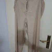 شلوار کرم خارجی بغل چاک دار