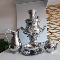 سماور گازی سونیا به همراه ست استیل نو و شیک