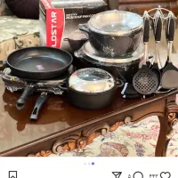 سرویس قابلمه 18 پارچه چدن|ظروف پخت‌وپز|گنبد کاووس, |دیوار