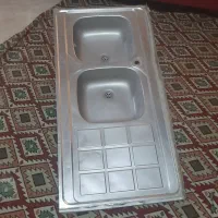 سینک ظرفشویی دو لنگه اخوان جنس ضخیم به همراه سیفون|مصالح و تجهیزات ساختمان|تهران, عبدل‌آباد|دیوار