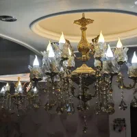 لوستر ۶ شاخه دوتایی که ۱۲ شاخه میشه|لوستر و چراغ آویز|سمنان, |دیوار