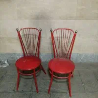 2 عدد صندلی فلزی