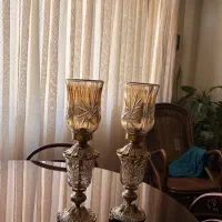جا شمعی لاله کریستال و برنج|صنایع دستی و سایر لوازم تزئینی|تهران, فردوسی|دیوار