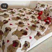 روتختی کلافه کش دار رو بالشتی و 3 متر پرده