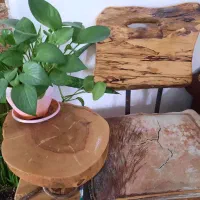 میز تلفن چوبی