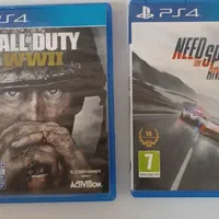 دیسک بازی ps4(wwii&nfs r)