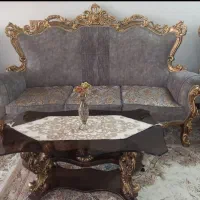 مبل سلطنتی استیل با میزبزرگ وکوچک