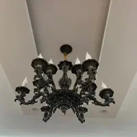 لوستر برنج شش شاخه همراه لاله ها و دیوارکوب|لوستر و چراغ آویز|کرج, دولت‌آباد|دیوار