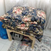 کرسی/ لحاف کرسی به همراه چهارپایه چوبی