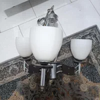لوستر چوب و فلز|لوستر و چراغ آویز|اهواز, سپیدار|دیوار