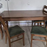 میز ناهارخوری چوبی ۶ نفره به همراه صندلی