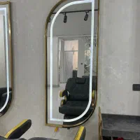 ۲عدد آینه قدی رینگ لایت دار بزرگ در حد نو|آرایشگاه و سالنهای زیبایی|فومن, |دیوار