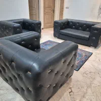 مبل چستر تمام چرم طبیعی واقعی