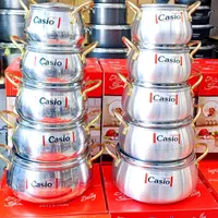 سرویس قابلمه 10 پارچه کاسیو مدل خمره ای درب پیرکس