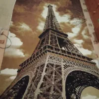گلیم فرش طرح برج ایفل