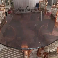 ناهارخوری ۷نفره‌طلا‌کوب‌|میز و صندلی غذاخوری|تهران, خاک سفید|دیوار